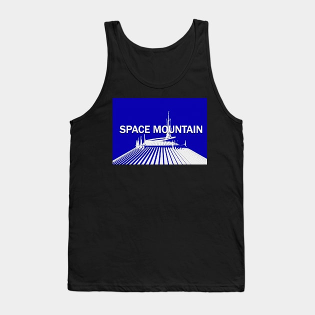 Space Mountain blue and white design Tank Top by dltphoto